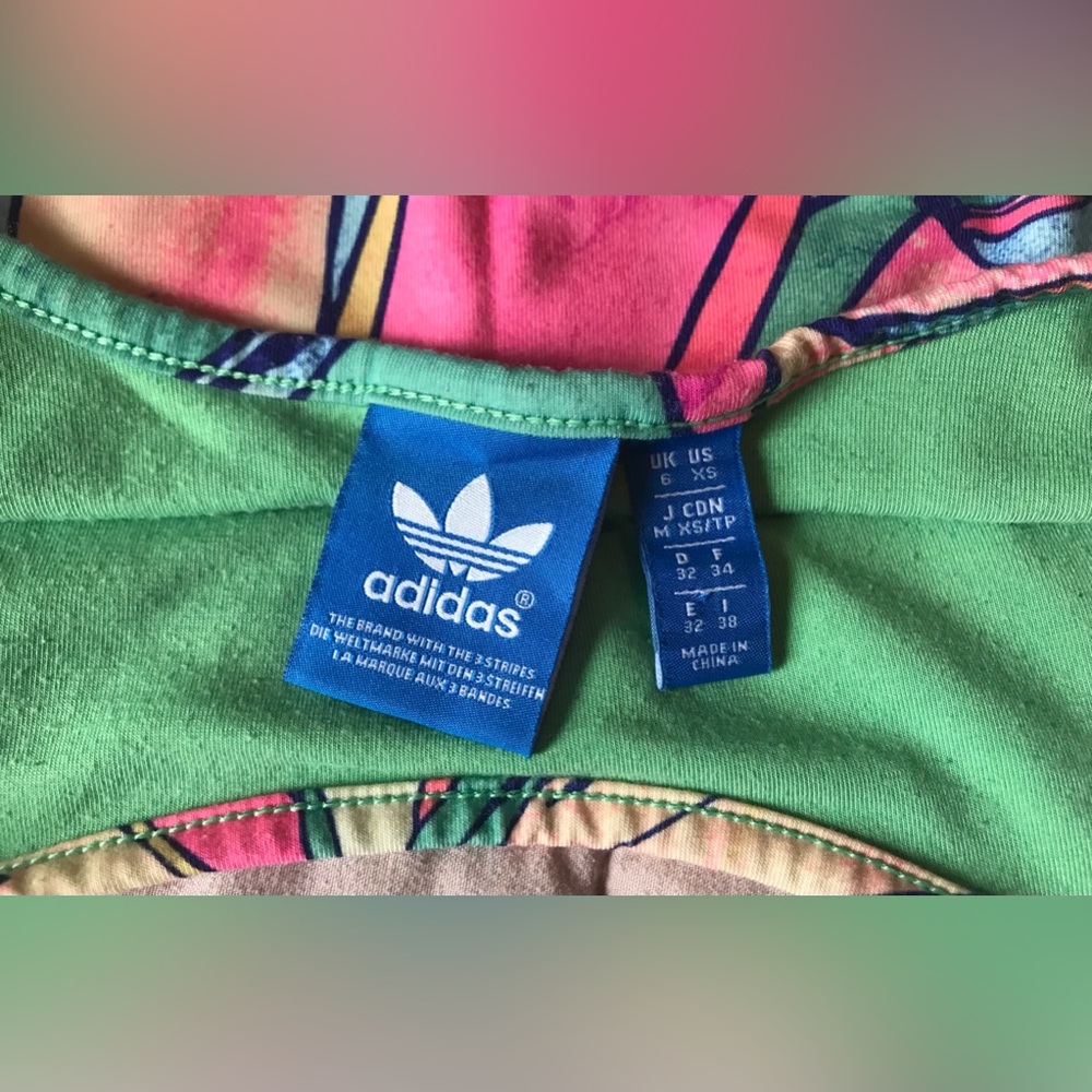 NWOT adidas Vibrant Tropical Patterned Sports Bralette - XS - Picture 4 of 5